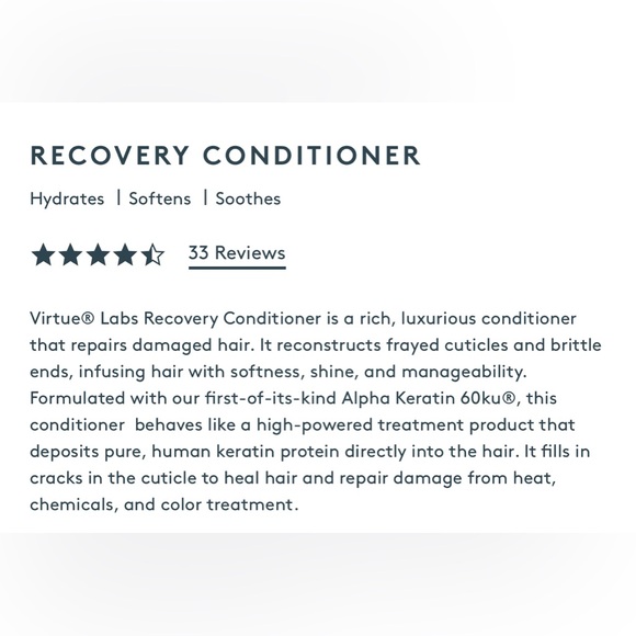 (NEW) Virtue Recovery Shampoo & Conditioner Bundle, Travel Size, 2 fl oz each - Picture 7 of 14